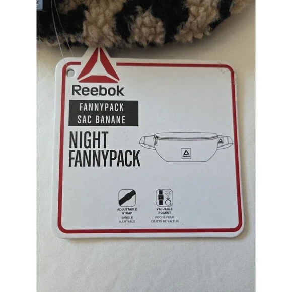 NWT - Reebok Night Fanny pack Adjustable w Pockets Leopard Print - Picture 5 of 13